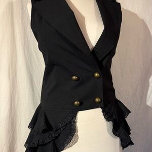 Chic Black Double-Breasted Women's Blazer